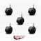 Service Caster 2'' Black Metal Hood Twin Wheel Caster Nylon Wheels 3/8 Thread Stem, 5PK SCC-TS02S50D-NYS-FB-381634-5 - alternate 3